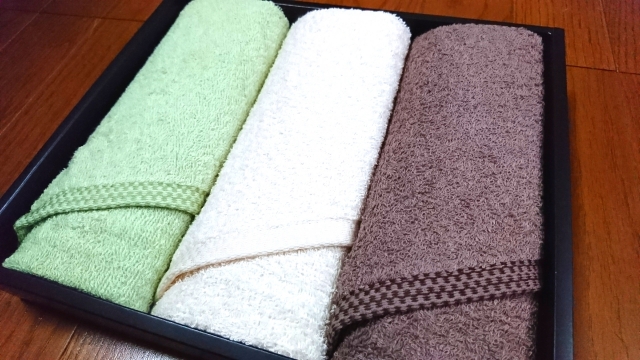 初盆のお返しとして用意した3枚入りタオルセット