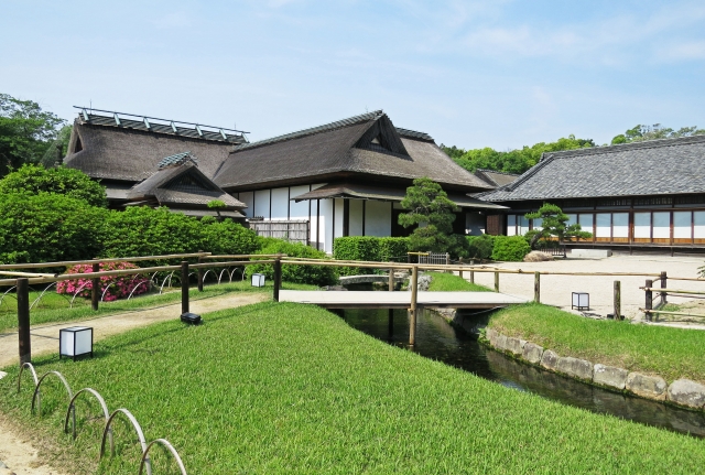 岡山後楽園の延養亭