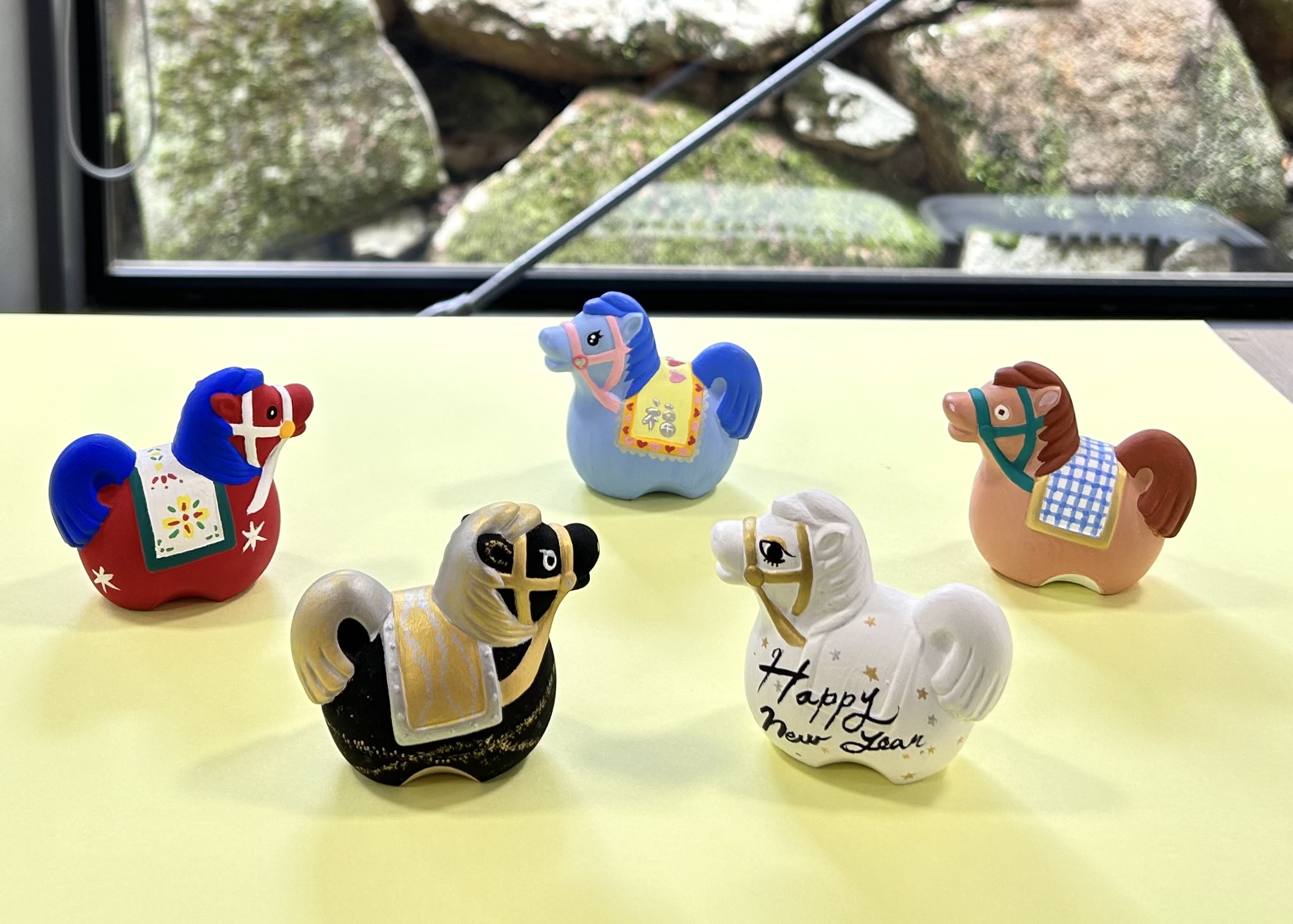 干支の色つけ体験作品